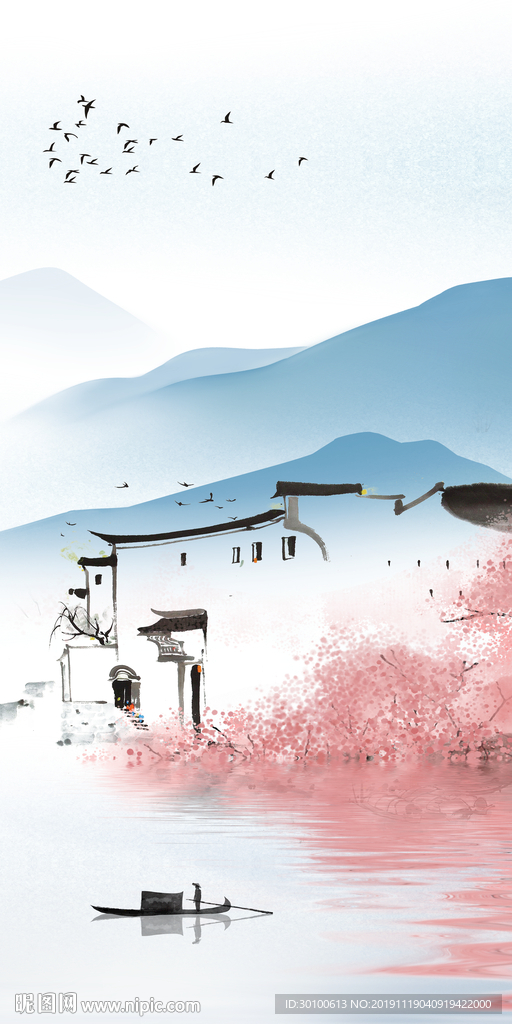 意境过道玄关画 tif分层