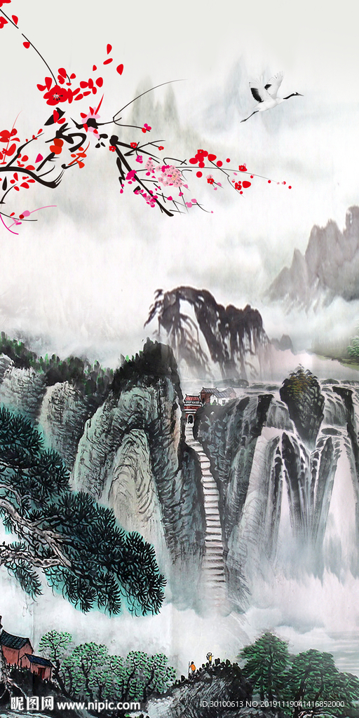 极品过道玄关画 tif分层