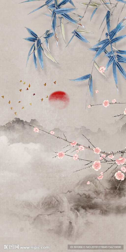 现代家居玄关画 tif分层