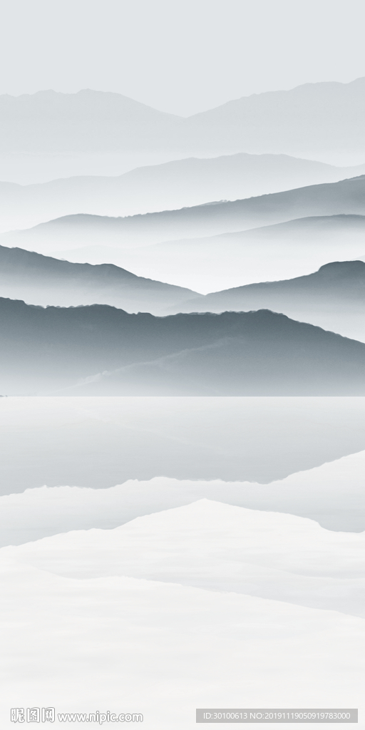 高档中国风玄关画 tif分层