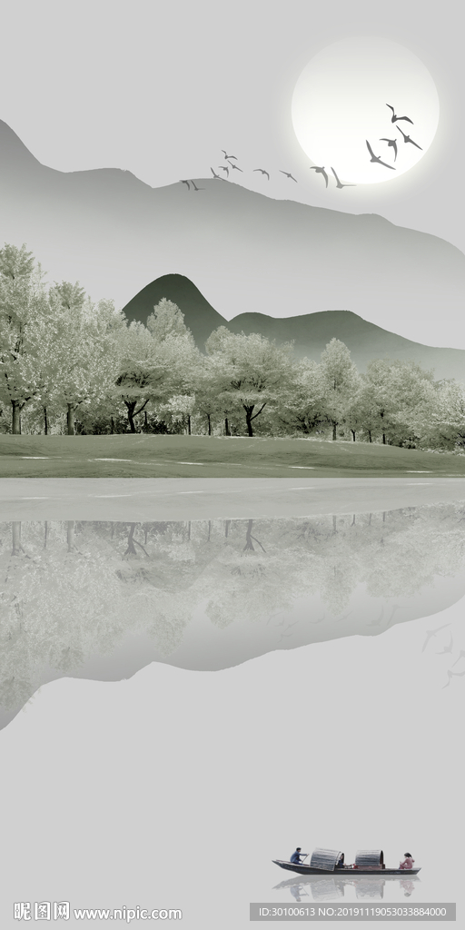 大气高档玄关画 tif分层