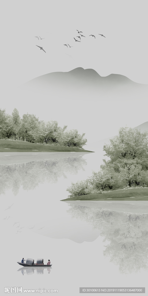 意境 高档玄关画 tif分层