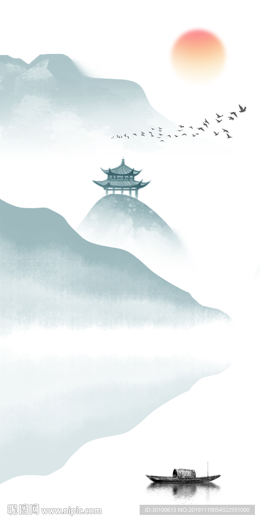 高档中式玄关画 tif分层