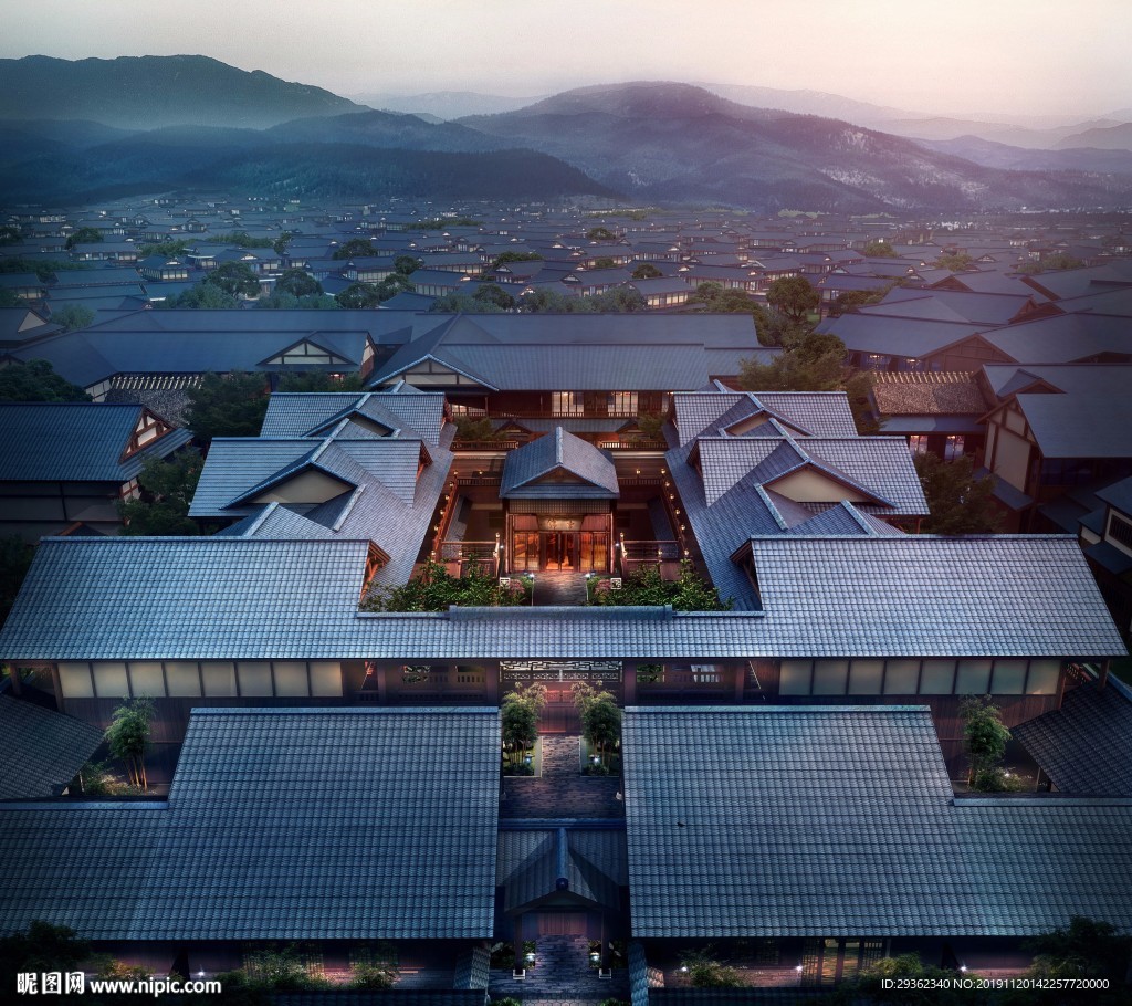 中式别墅设计效果图