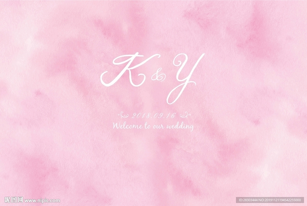 粉色晕染婚礼素材背景
