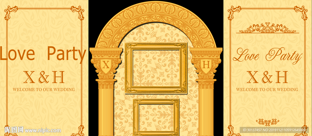 欧式婚礼舞台背景