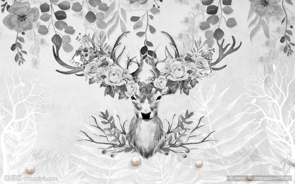 奢华简约装饰画 TIF分层