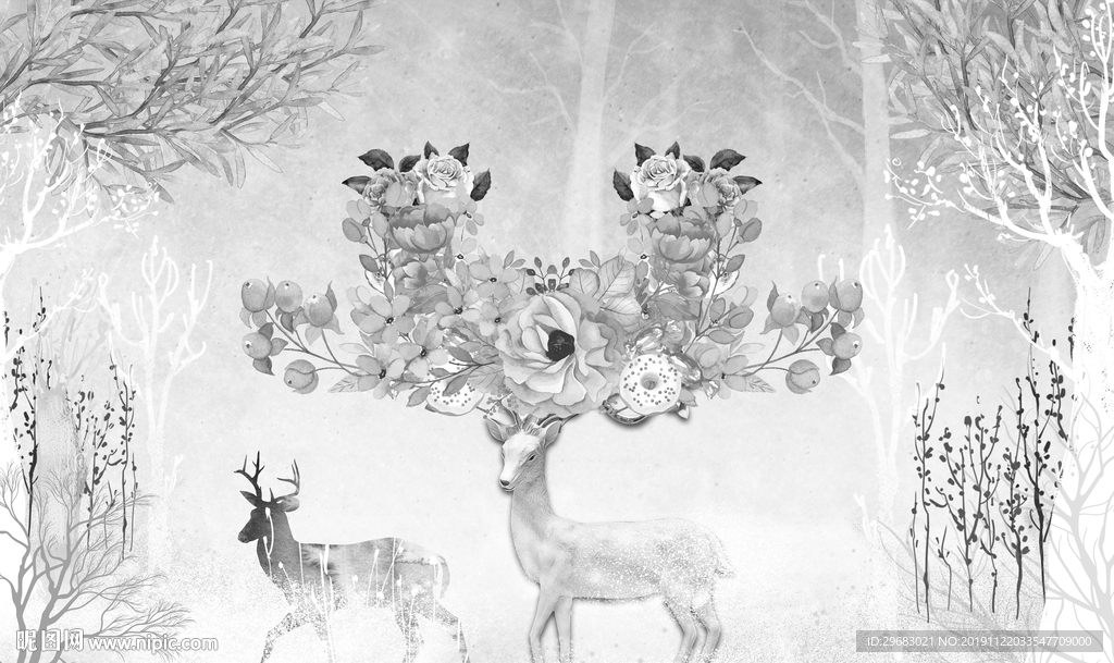 大气简约装饰画 TIF分层