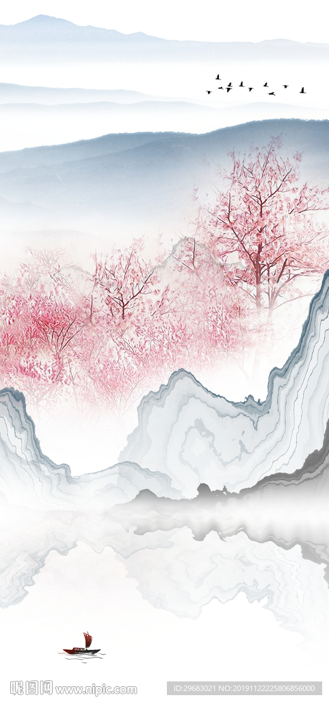 江南爆款山水画 TIF分层