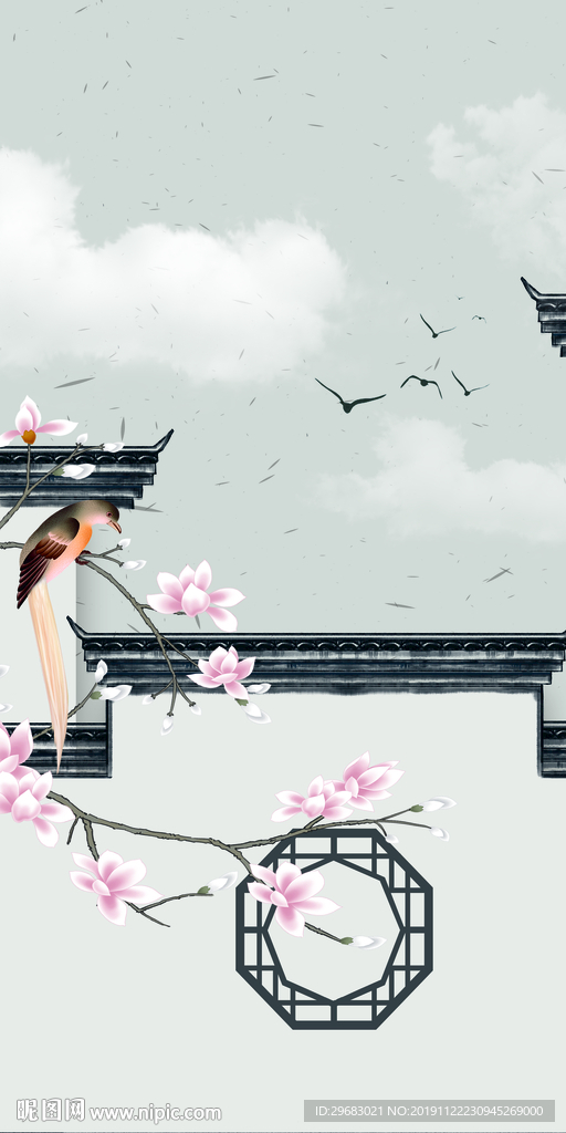 新品爆款山水画 TIF分层