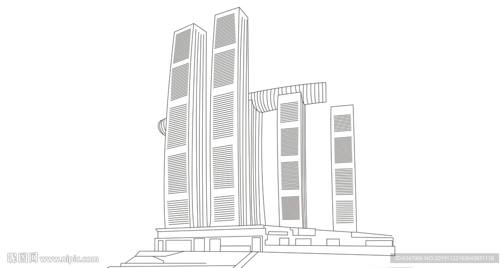 重庆来福士 矢量