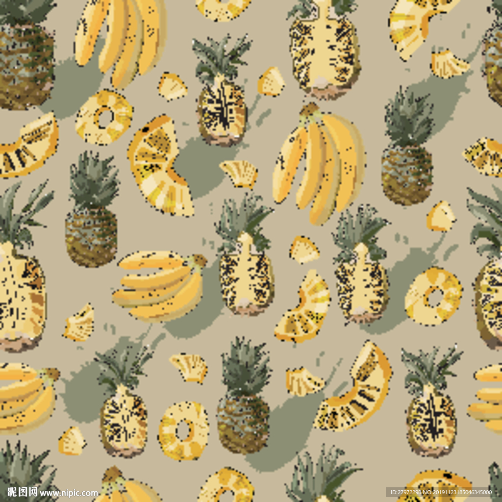大牌 菠萝 香蕉 水果图