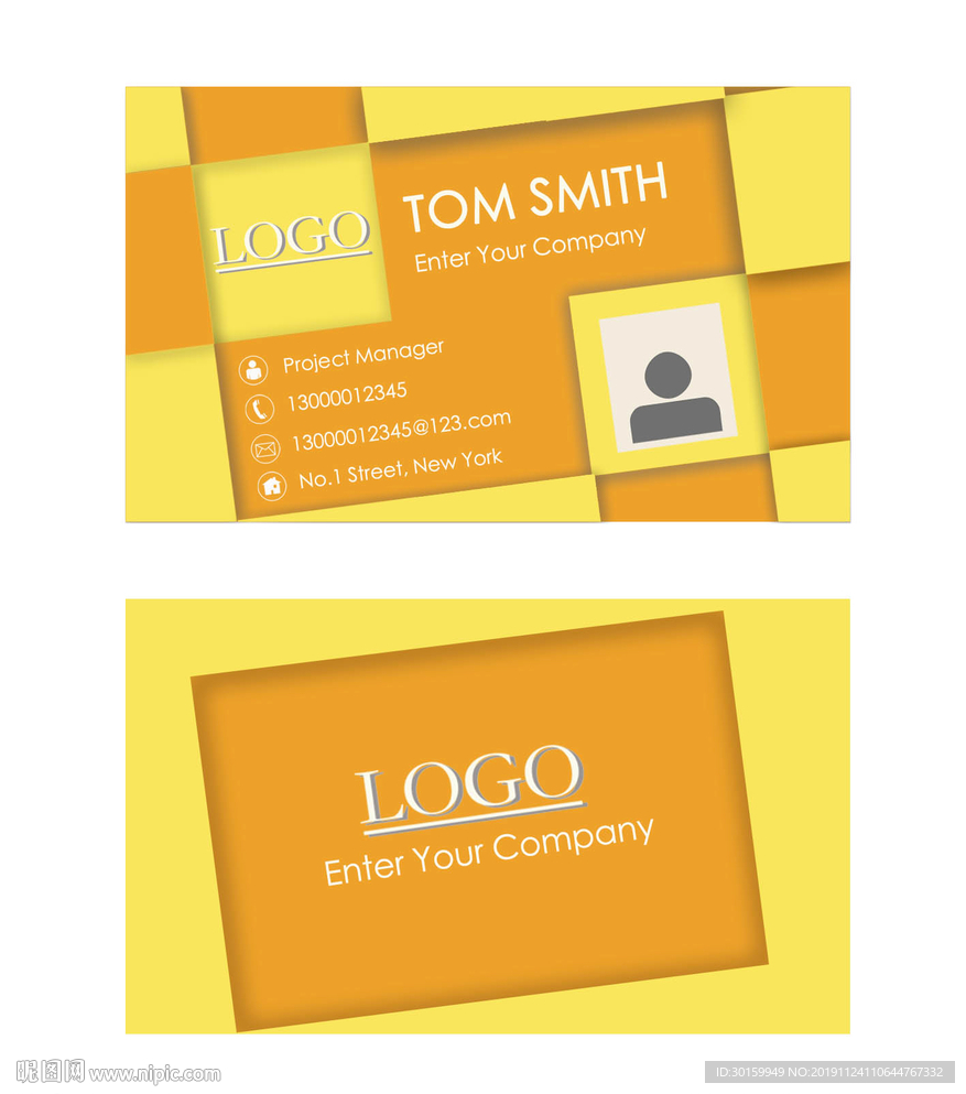 可爱卡通名片设计