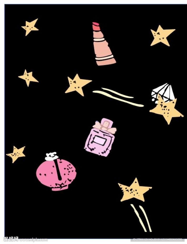 卡通星星圣诞节手绘素材