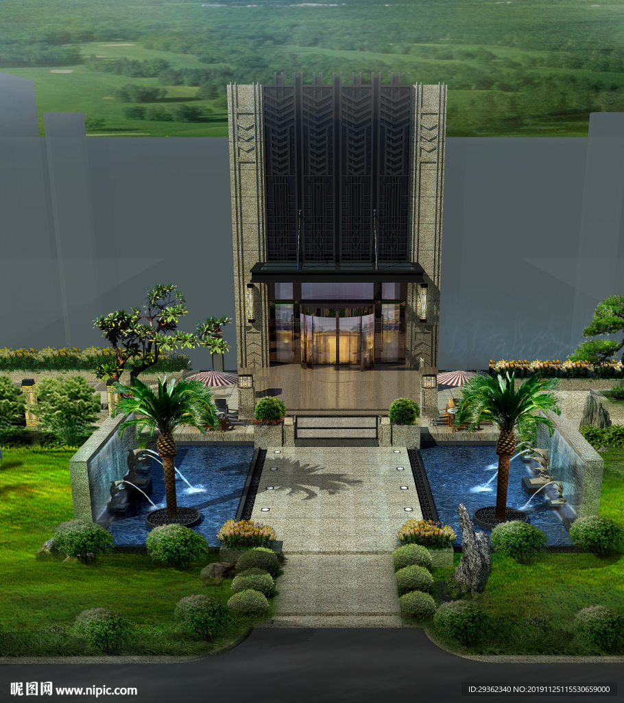 售楼示范花园设计效果图