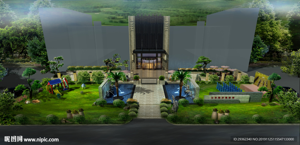 售楼示范花园设计效果图