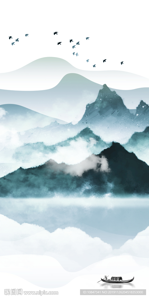 风景玄关无框画 TIF分层