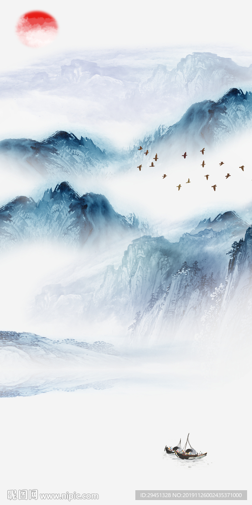 意境 轻奢山水画 TIF分层