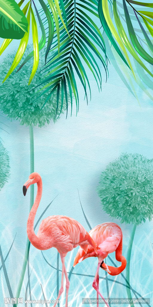 奢华玄关装饰挂画 TIF分层