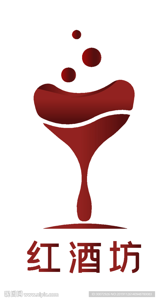 手绘高档大气酒吧LOGO设计图