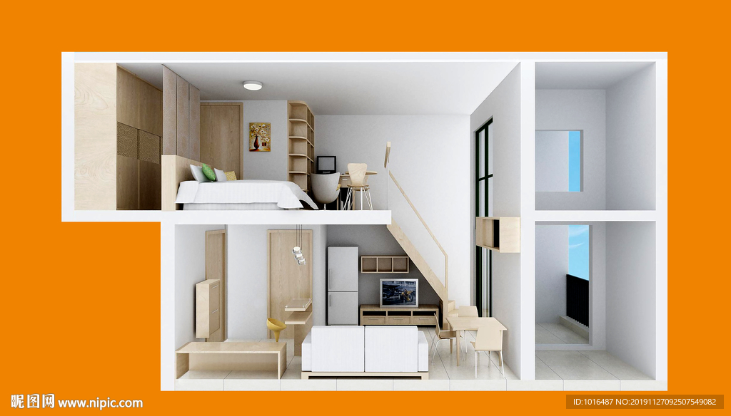 地产loft公寓叠墅复式不分层