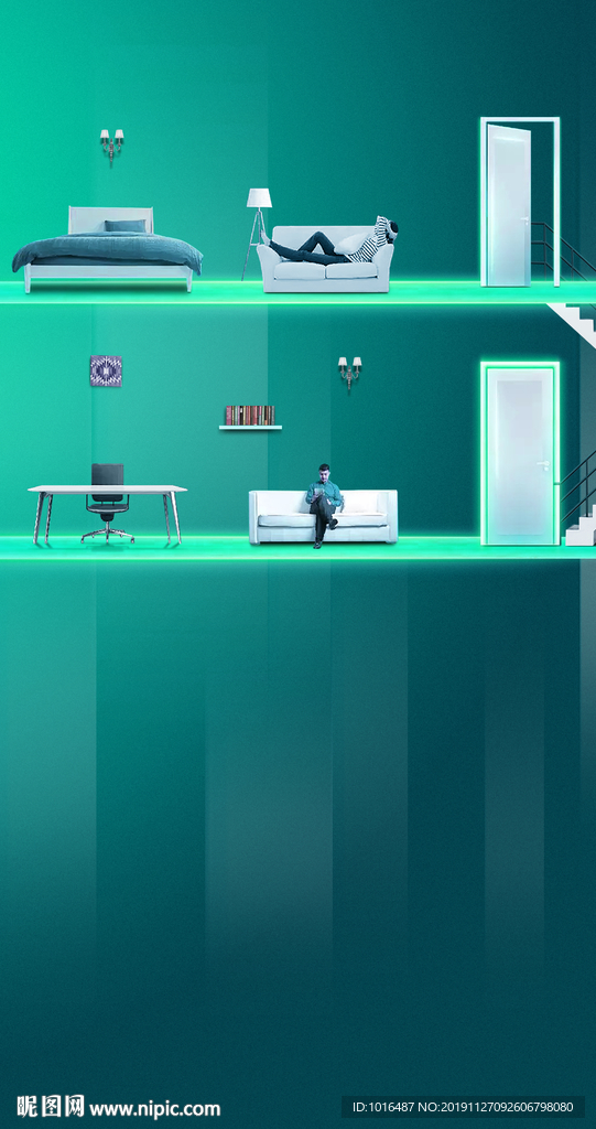 地产loft公寓叠墅复式微信