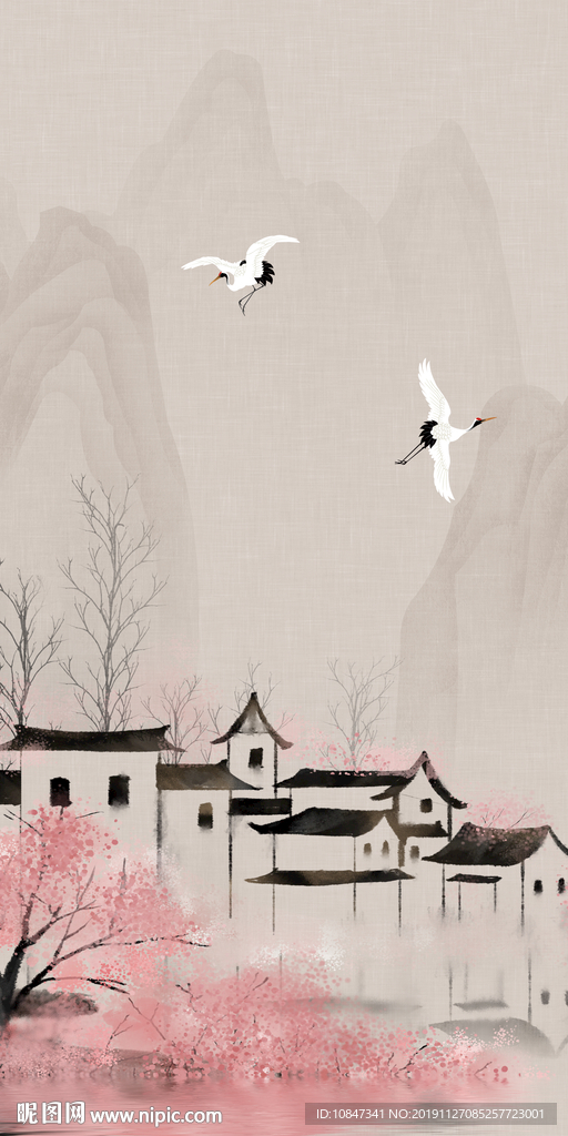 中式 山水新风景画 TIF分层