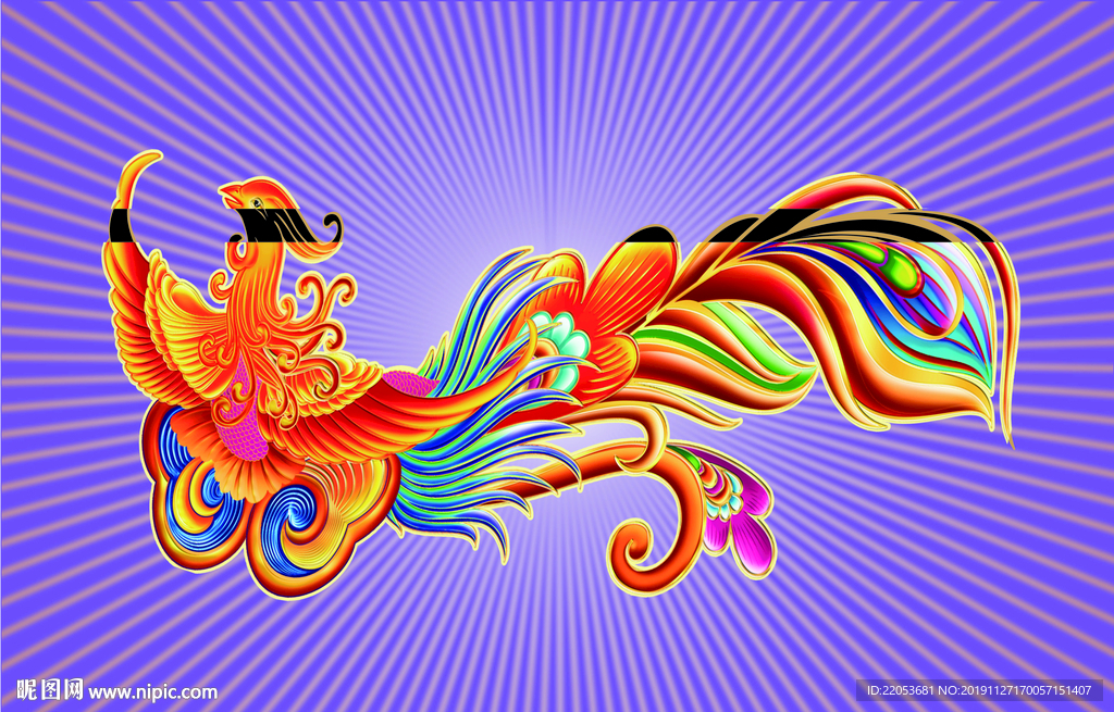 凤凰 矢量 AI 凤凰于飞 国