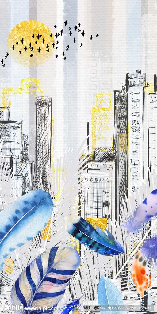 奢华现代欧式玄关 TIF分层