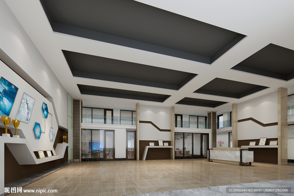 办公楼展厅设计效果图