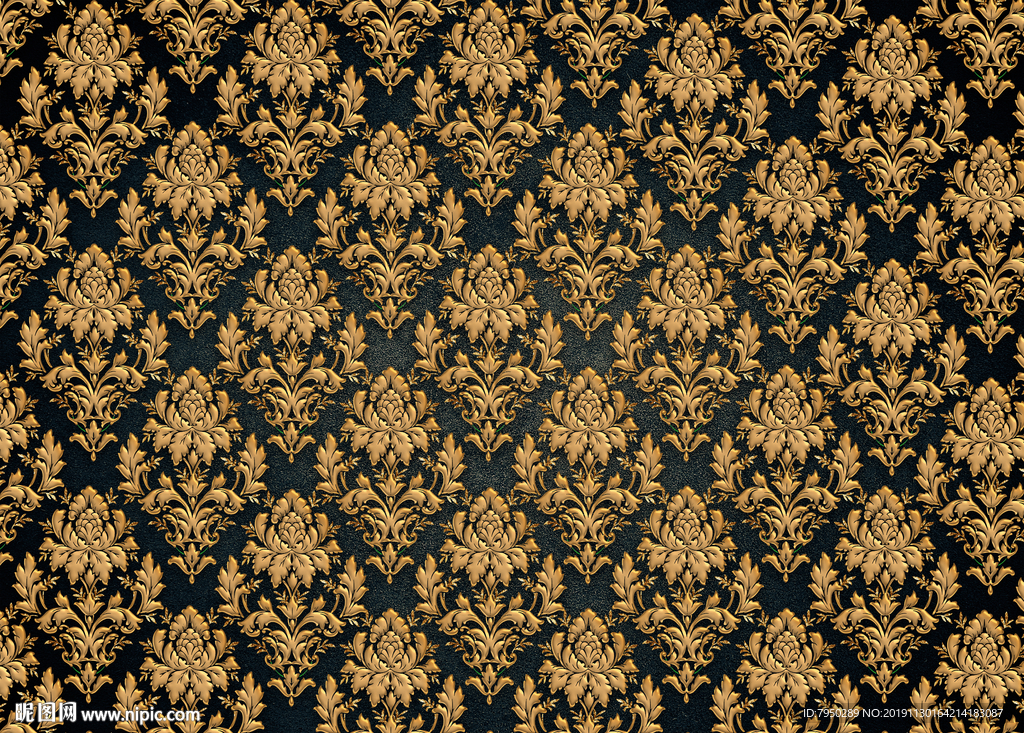 3D浮雕欧式花纹墙纸背景墙