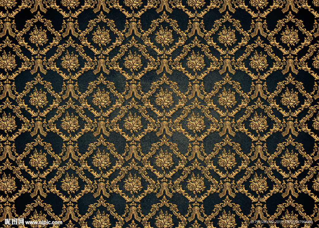 3D浮雕欧式花纹墙纸背景墙