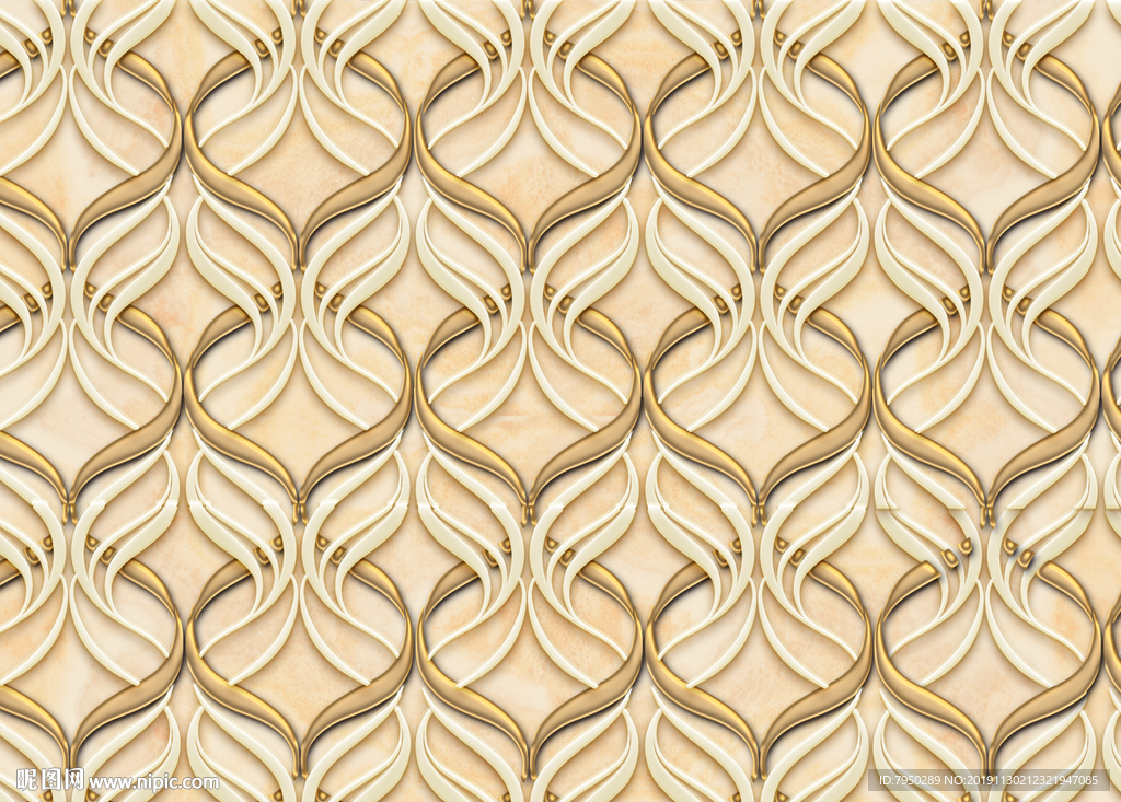 3D浮雕欧式花纹墙纸背景墙