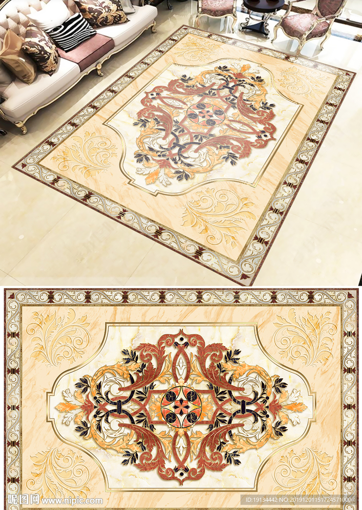 欧式大理石拼花地砖