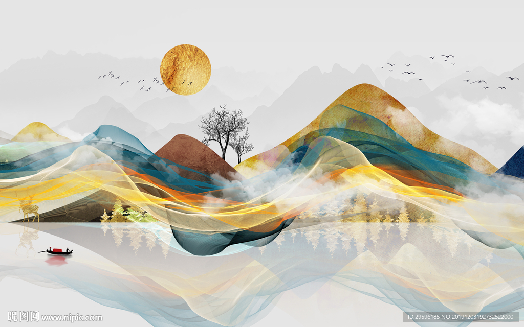 爆款新装饰爆款画 TIF分层