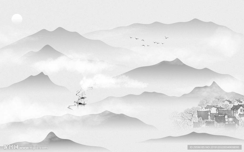 高档 爆款山水新画 TIF分层