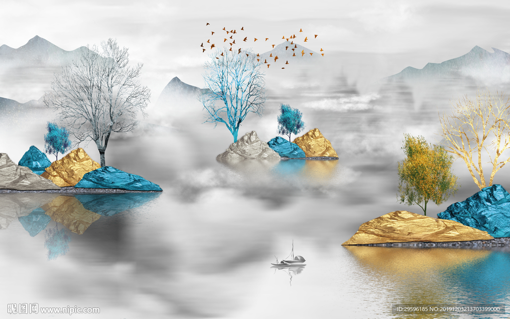 立体新装饰爆款画 TIF分层