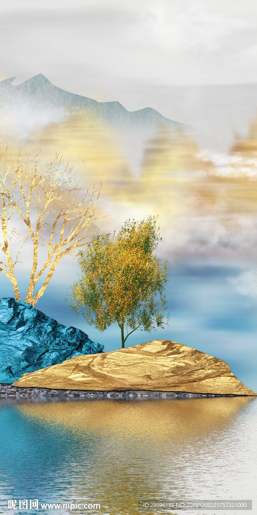 豪华高清玄关框画 TIF分层