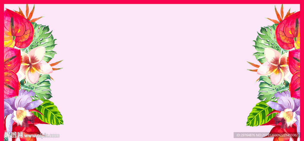 最美丽花朵展板背景