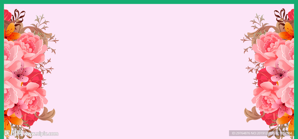 最美丽花朵展板背景