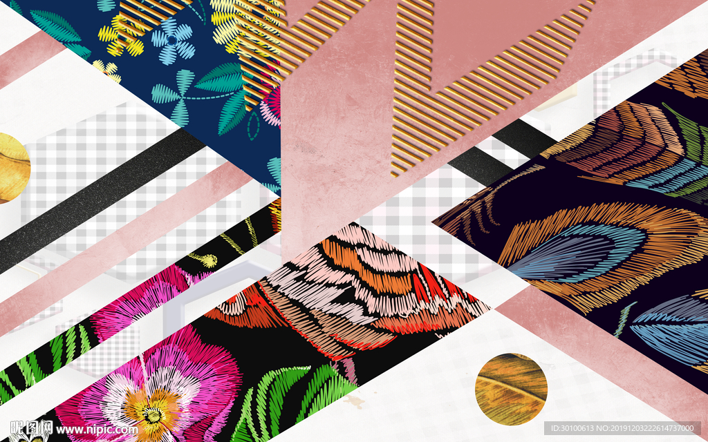 几何新款 装饰画 TIF分层