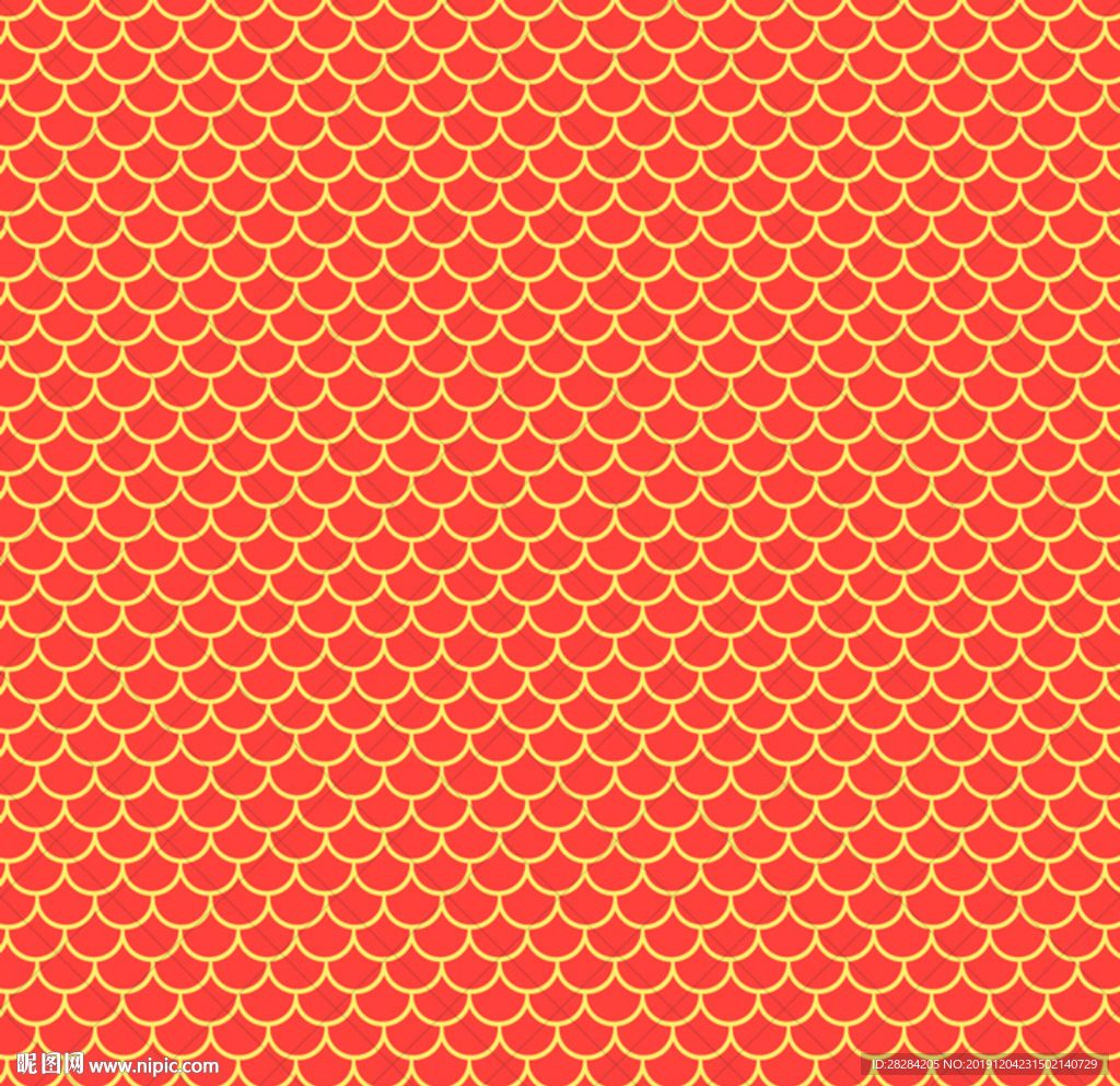 龙鳞云纹波浪纹矢量背景图案