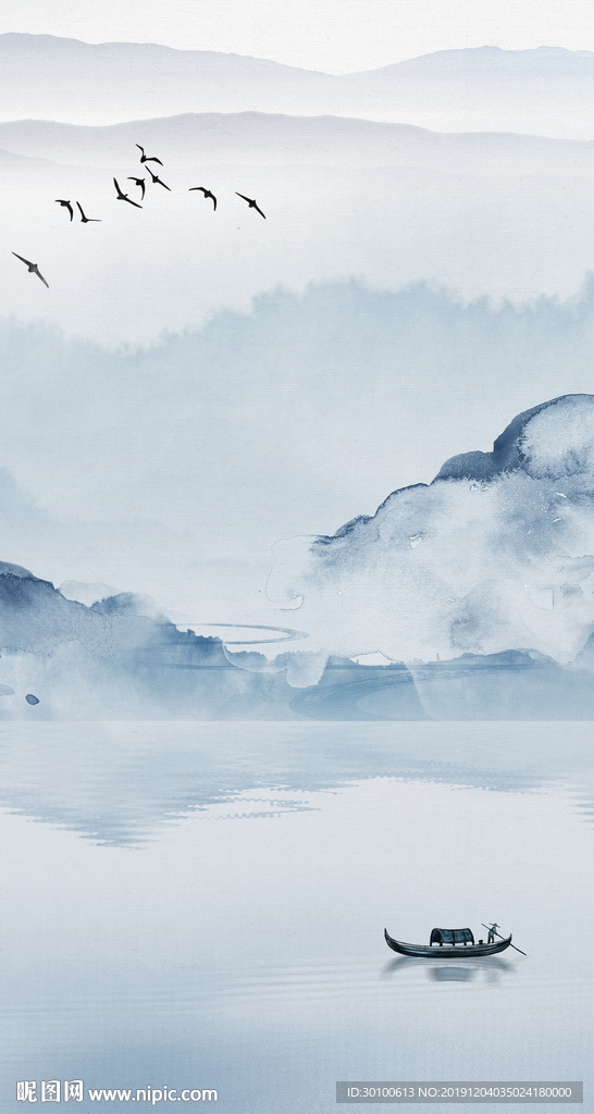 新品玄关新山水画 tif分层