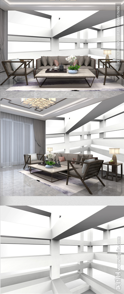 3d立体延伸空间墙纸建筑立体