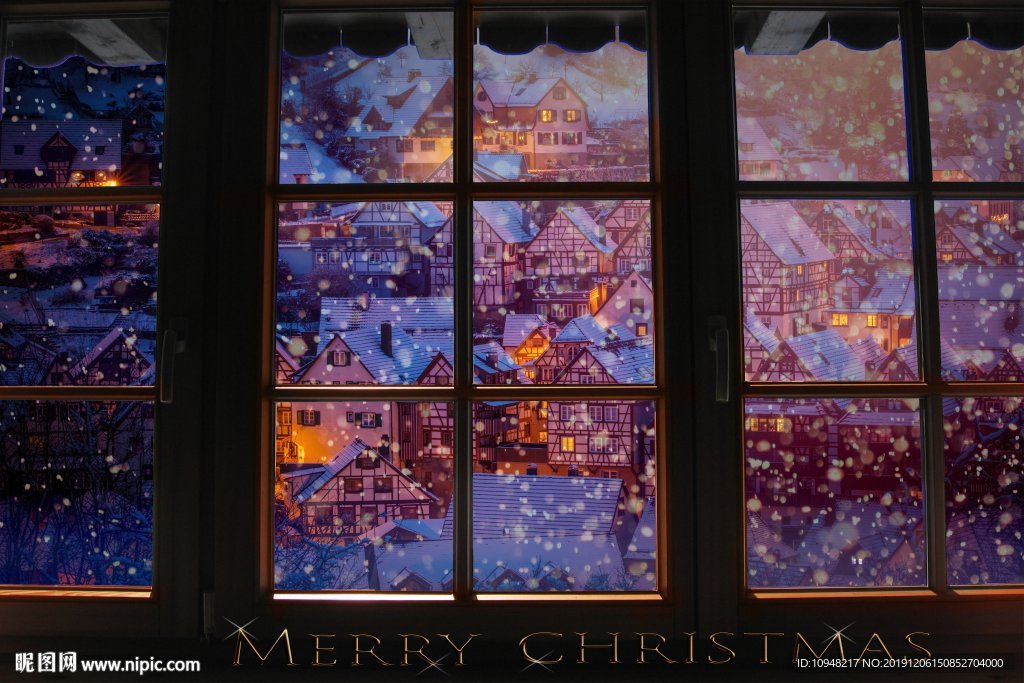 下雪圣诞氛围圣诞节