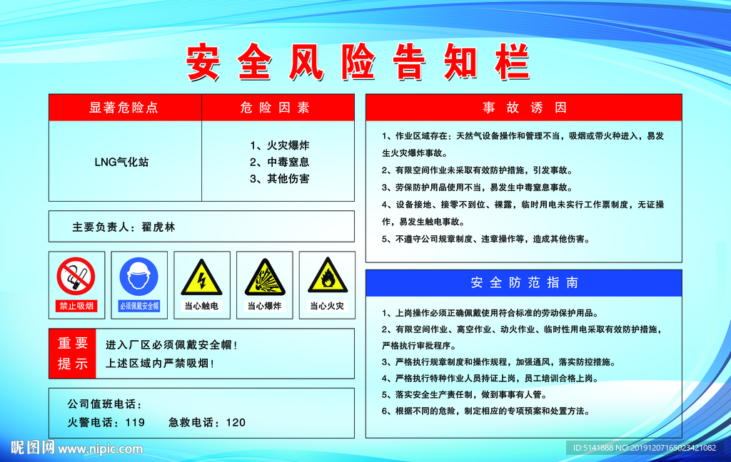 安全风险告知栏