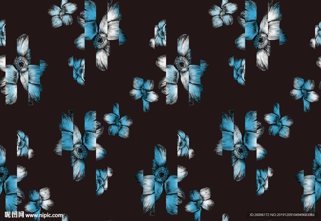 数码印花 大牌 复古小花