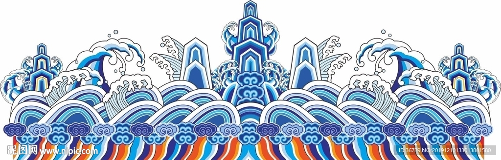 古代朝服下摆图纹