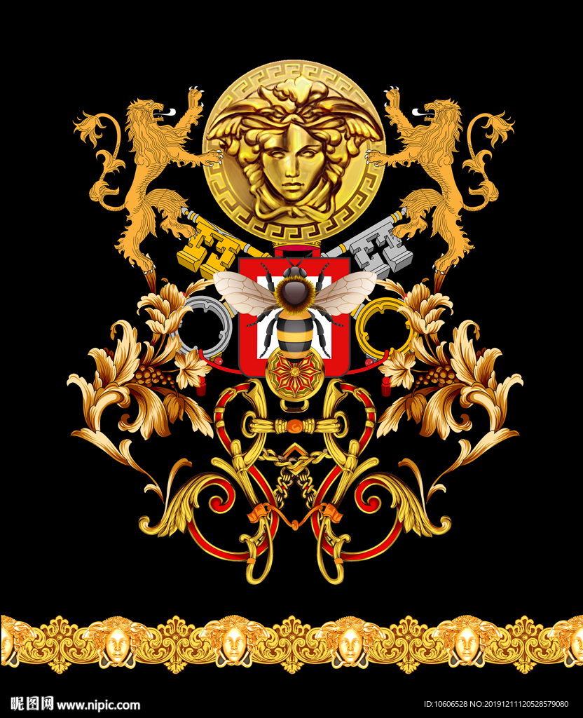 潮牌男装数码印花设计图案