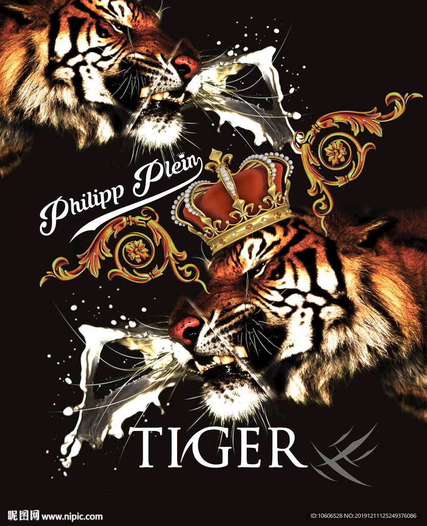 潮牌男装数码印花设计图案